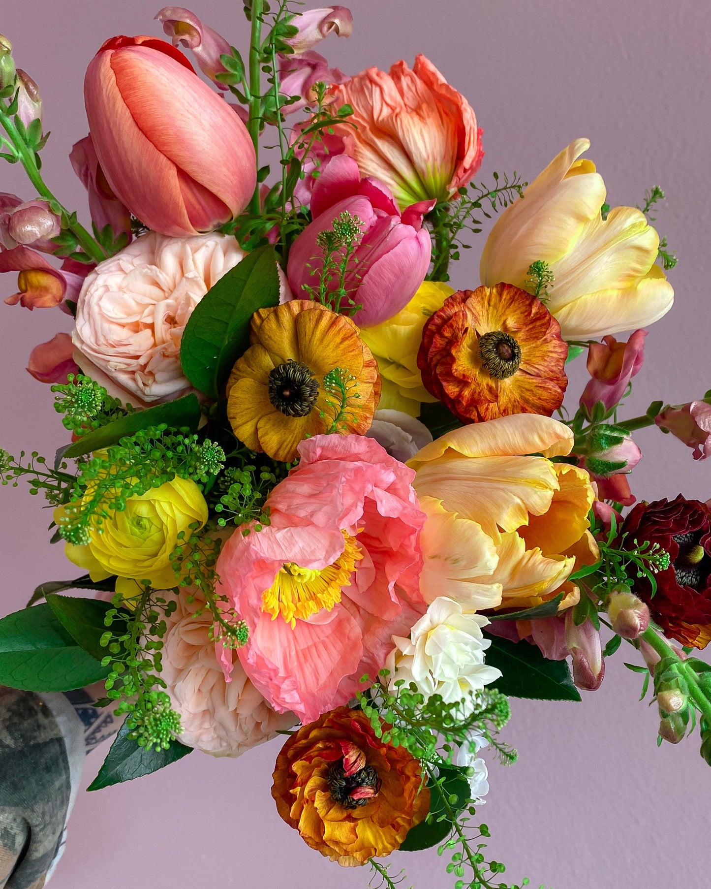 Small Austin floral delivery bouquet with seasonal, locally grown flowers