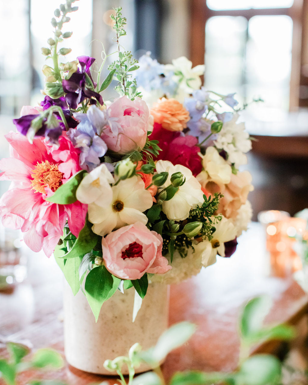 Large bridal bouquet with organic florals and maximalist design. A la carte wedding flowers in Austin Texas