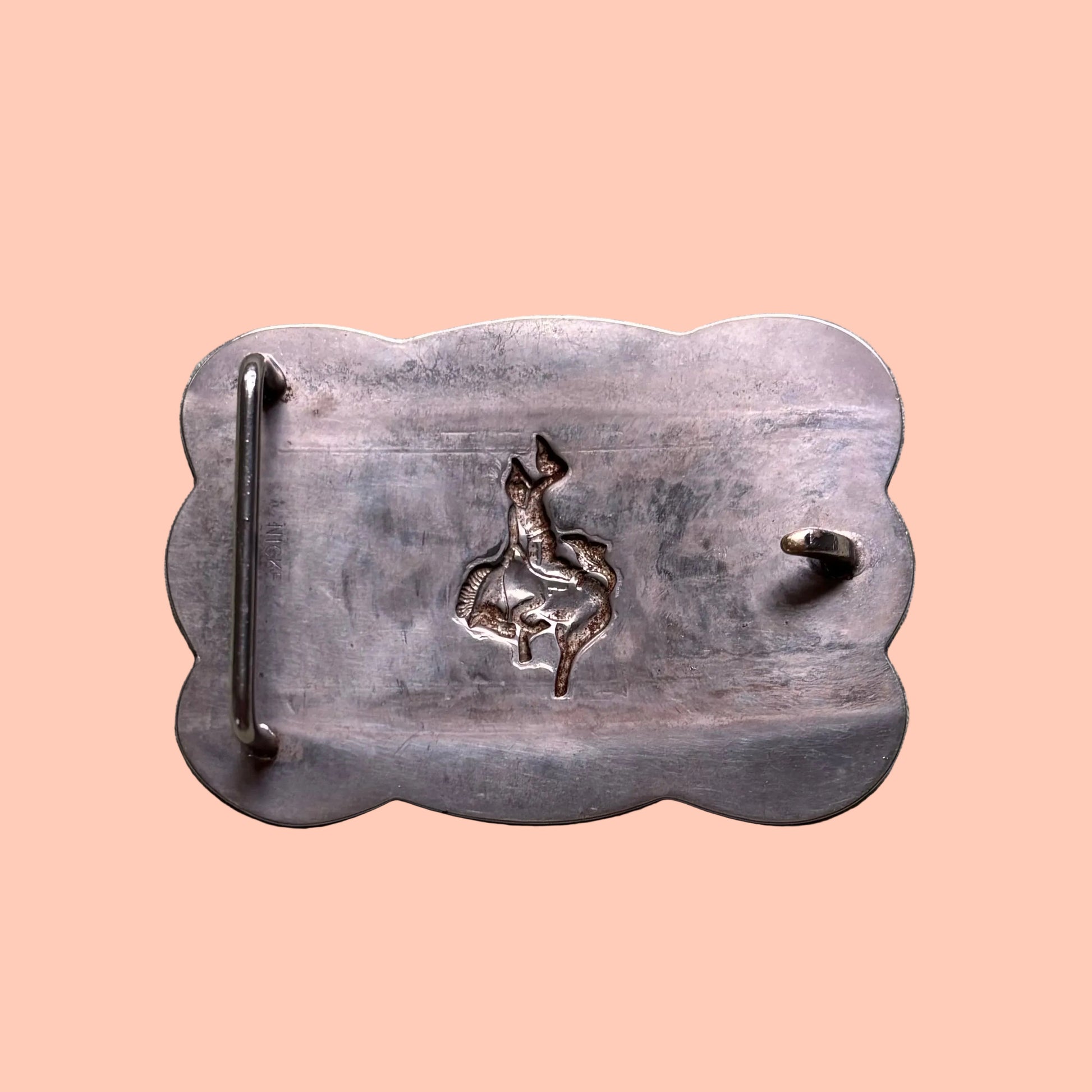 Metal Belt Buckle Vintage, the back