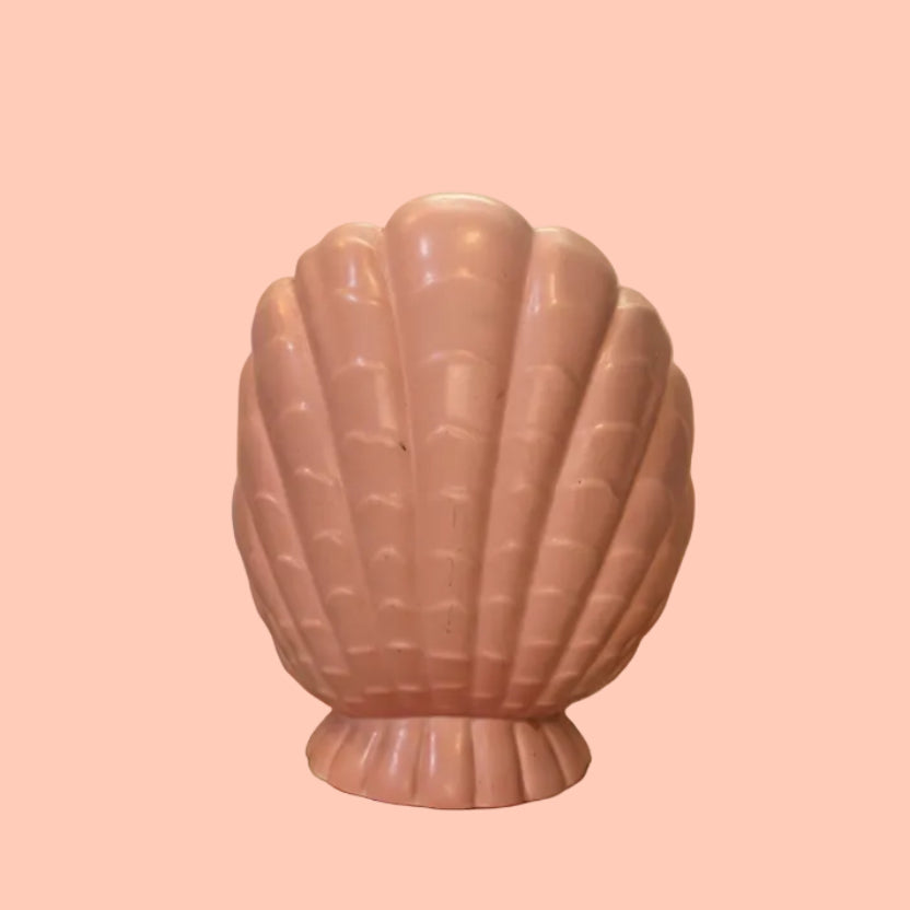 pink vintage art deco shell vase