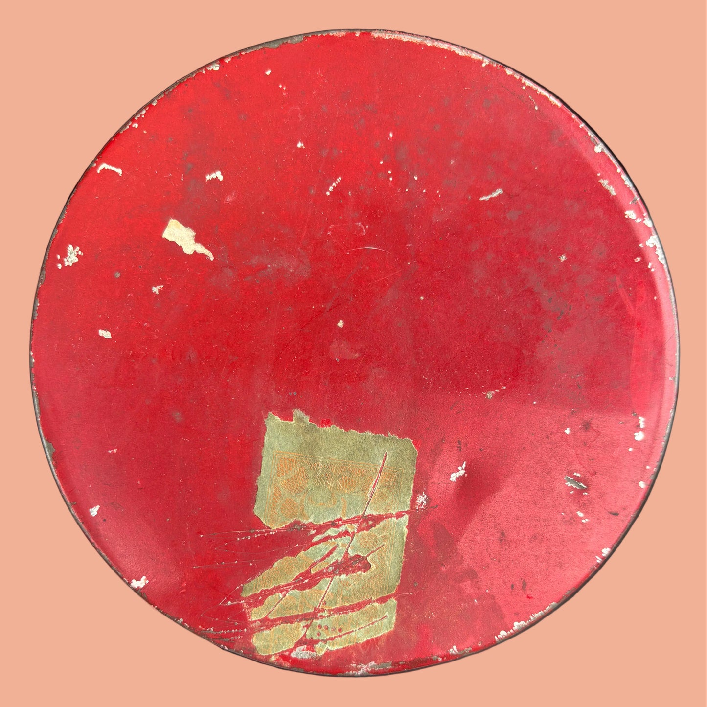 red vintage possum cigar tin top